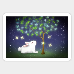 bunny night Sticker